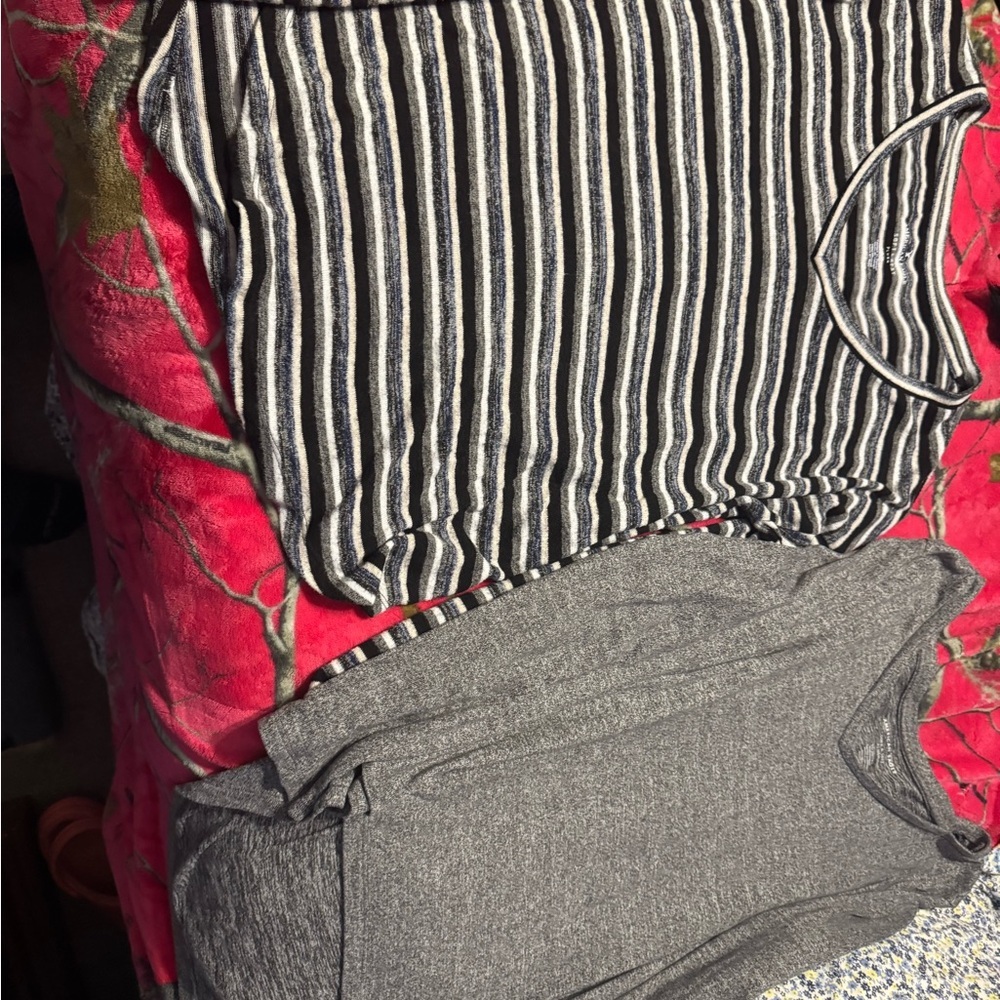 Bundle American Eagle Gray And Black Striped Swea… - image 4